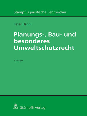cover image of Planungs-, Bau- und besonderes Umweltschutzrecht